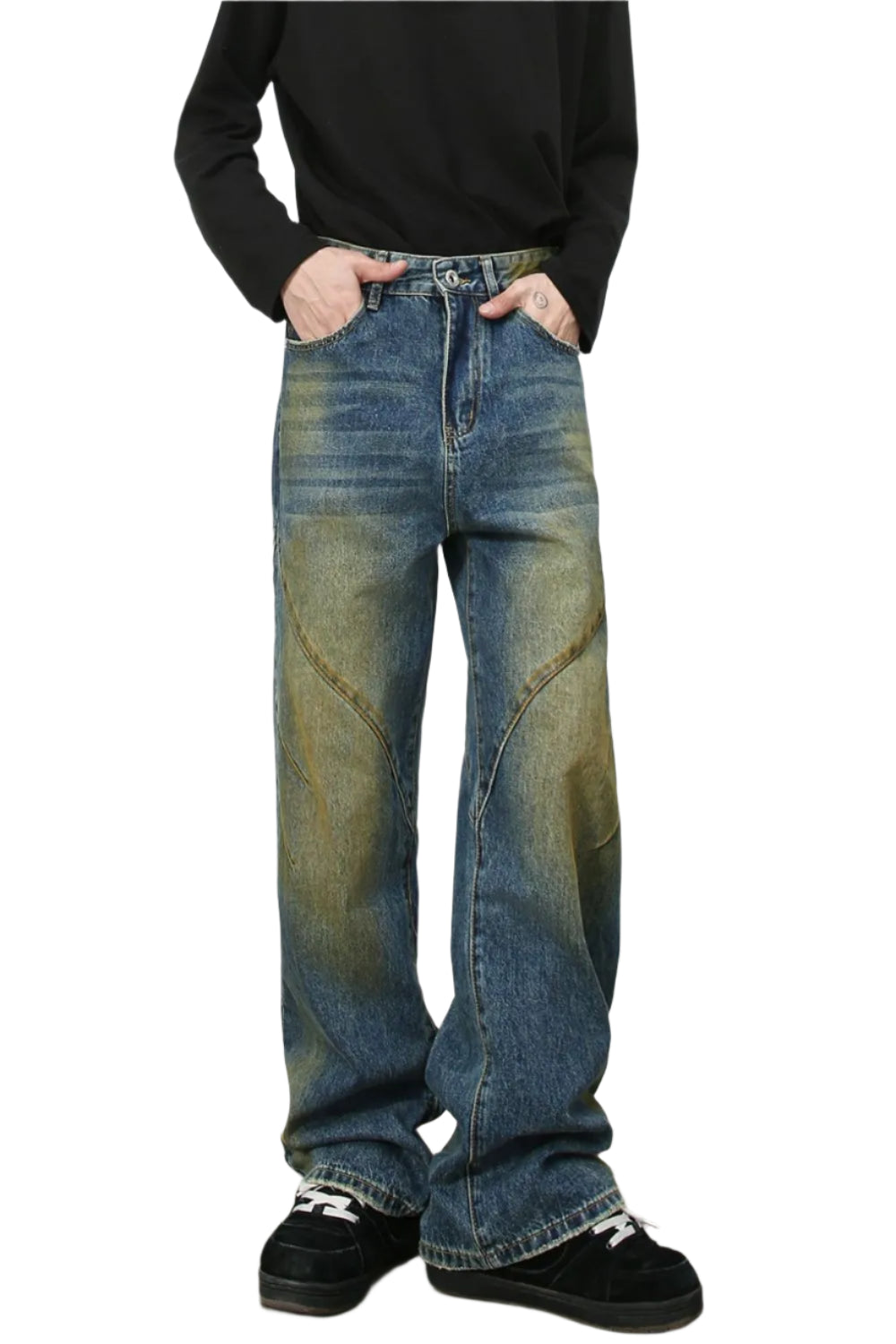 TEEK - Mens Medium Washed Pocketed Jeans JEANS TEEK Trend S