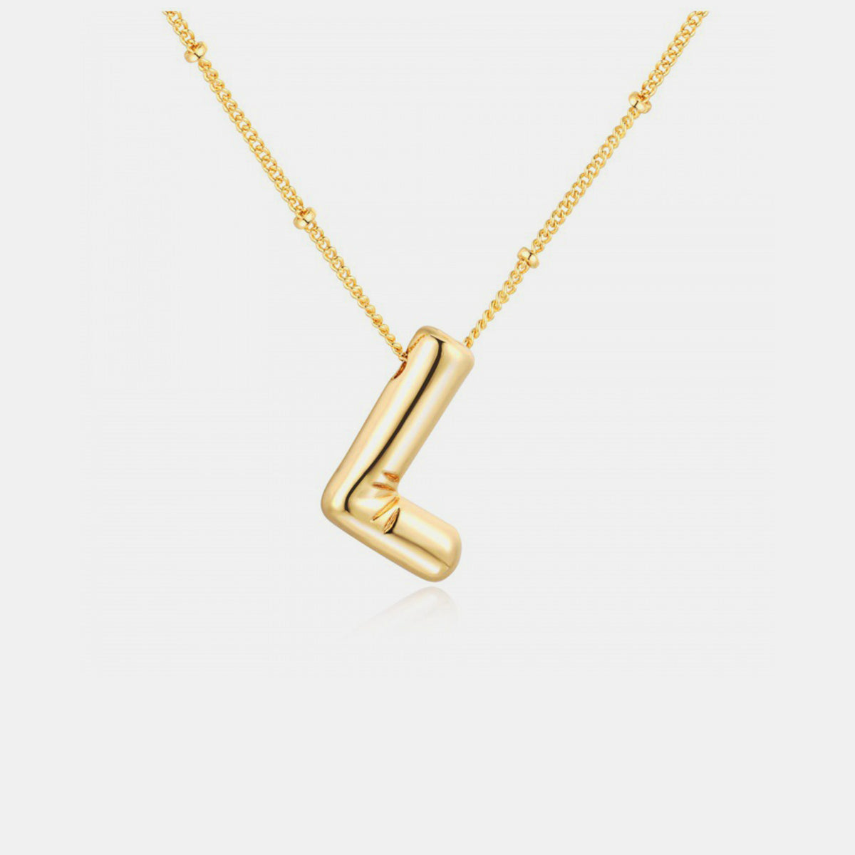 TEEK - K-S Gold-Plated Letter Pendant Necklace JEWELRY TEEK Trend Style L  