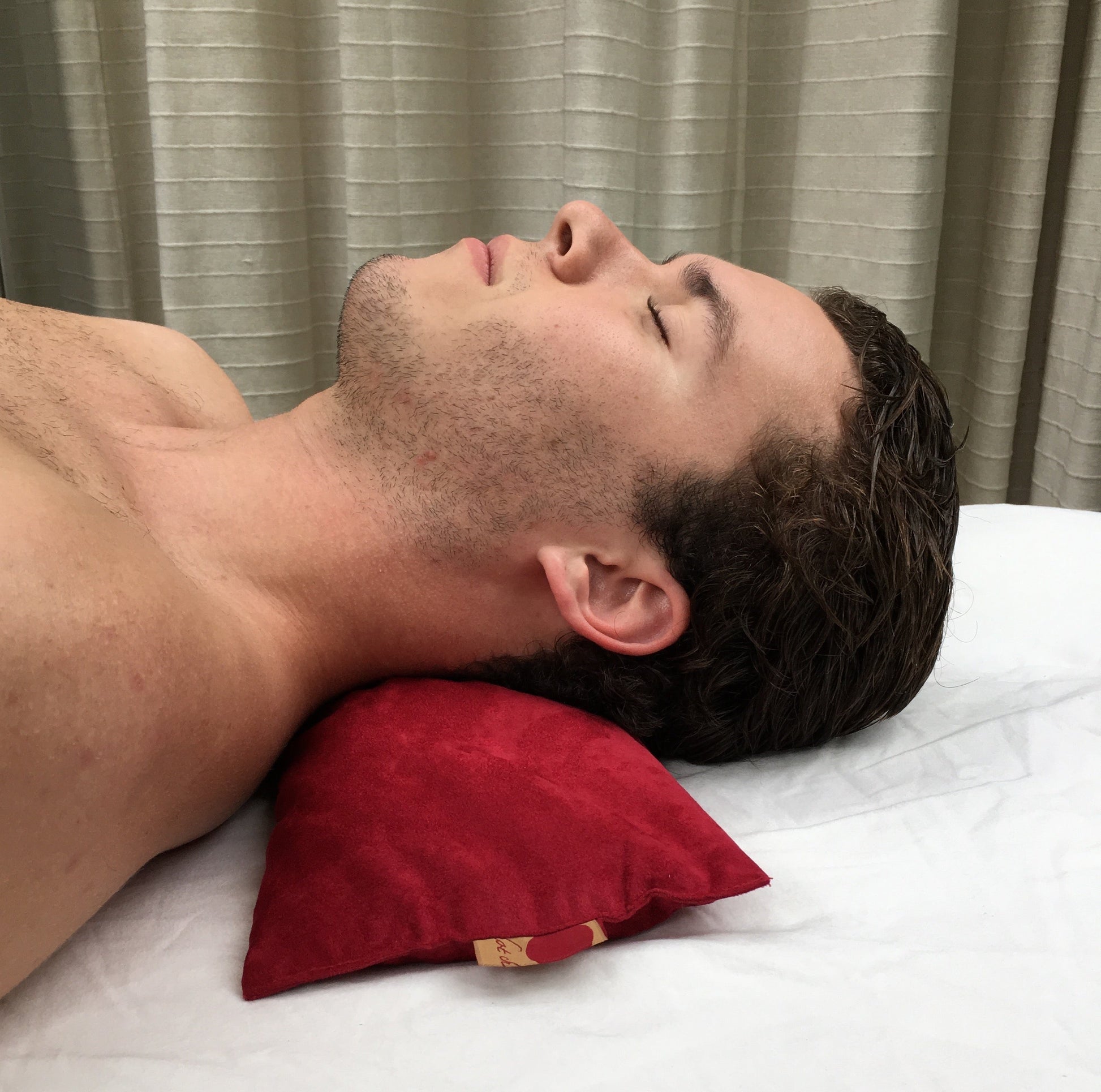 TEEK - Hot Cherry Cervical Neck Pillow Plush Red Ultra-Suede PILLOW TEEK HCP