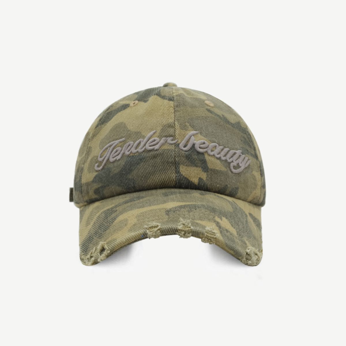 TEEK - Letter Graphic Camouflage Cotton Hat HAT TEEK Trend Chartreuse  