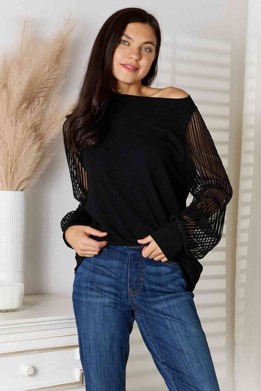 TEEK - Black Raglan Sleeve Top TOPS TEEK FG S  