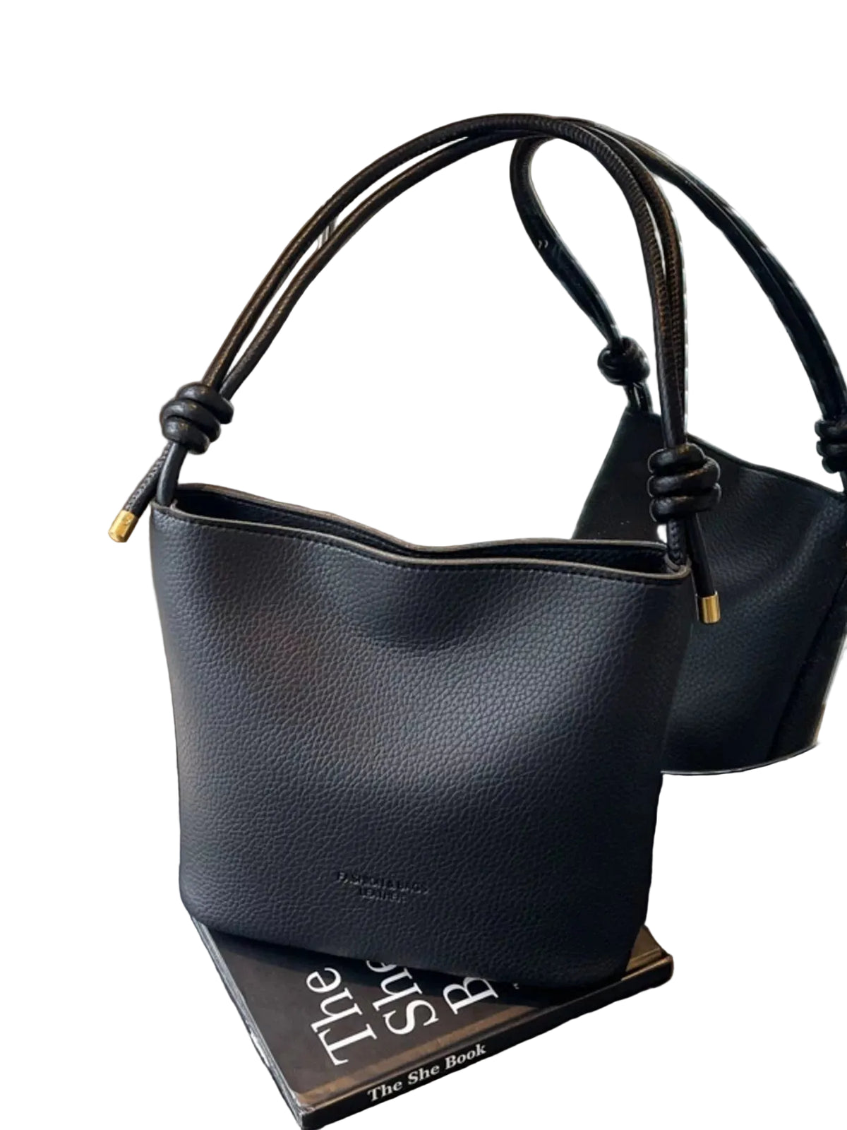 Leather Bucket Crossbody Bag Trendsi Black One Size