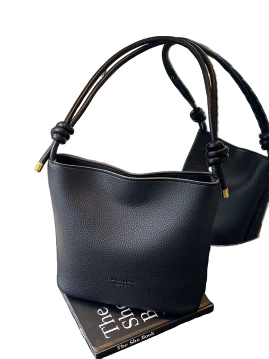 Leather Bucket Crossbody Bag Trendsi Black One Size