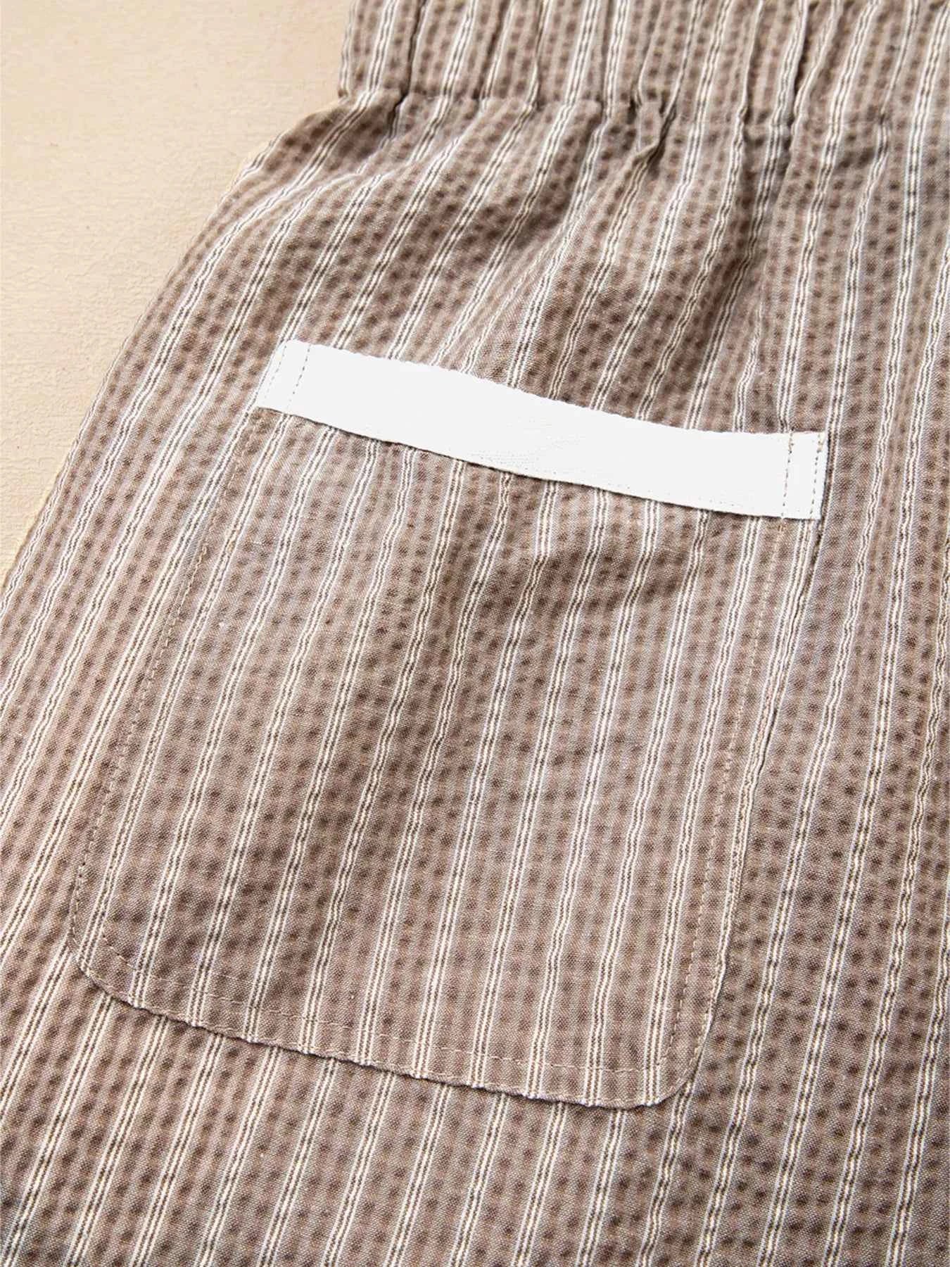 TEEK - Stripe Drawstring Cargo Jogger Pants with Pockets PANTS TEEK Trend