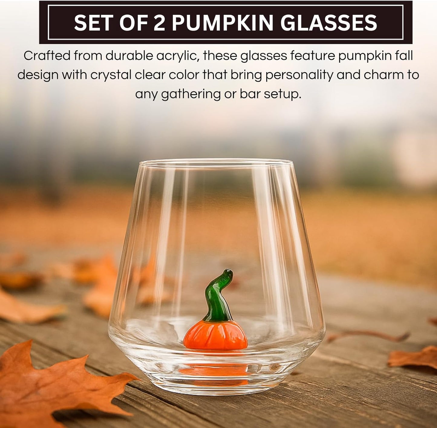 TEEK - Pumpkin Glass Set HOME DECOR TEEK KS