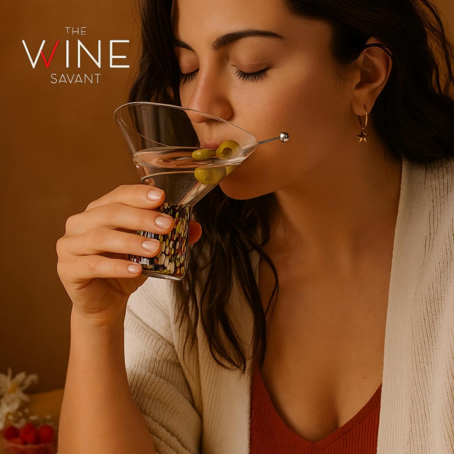 TEEK - Stemless Martini Hand Blown Mexican Confetti Drinkware Set | Clear HOME DECOR TEEK KS