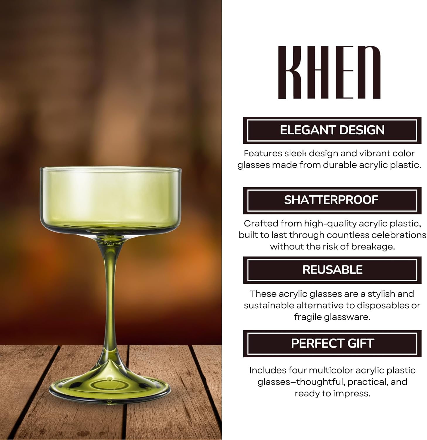 TEEK - Morgan Set Vibrant Stemware Set | Multicolor HOME DECOR TEEK KS