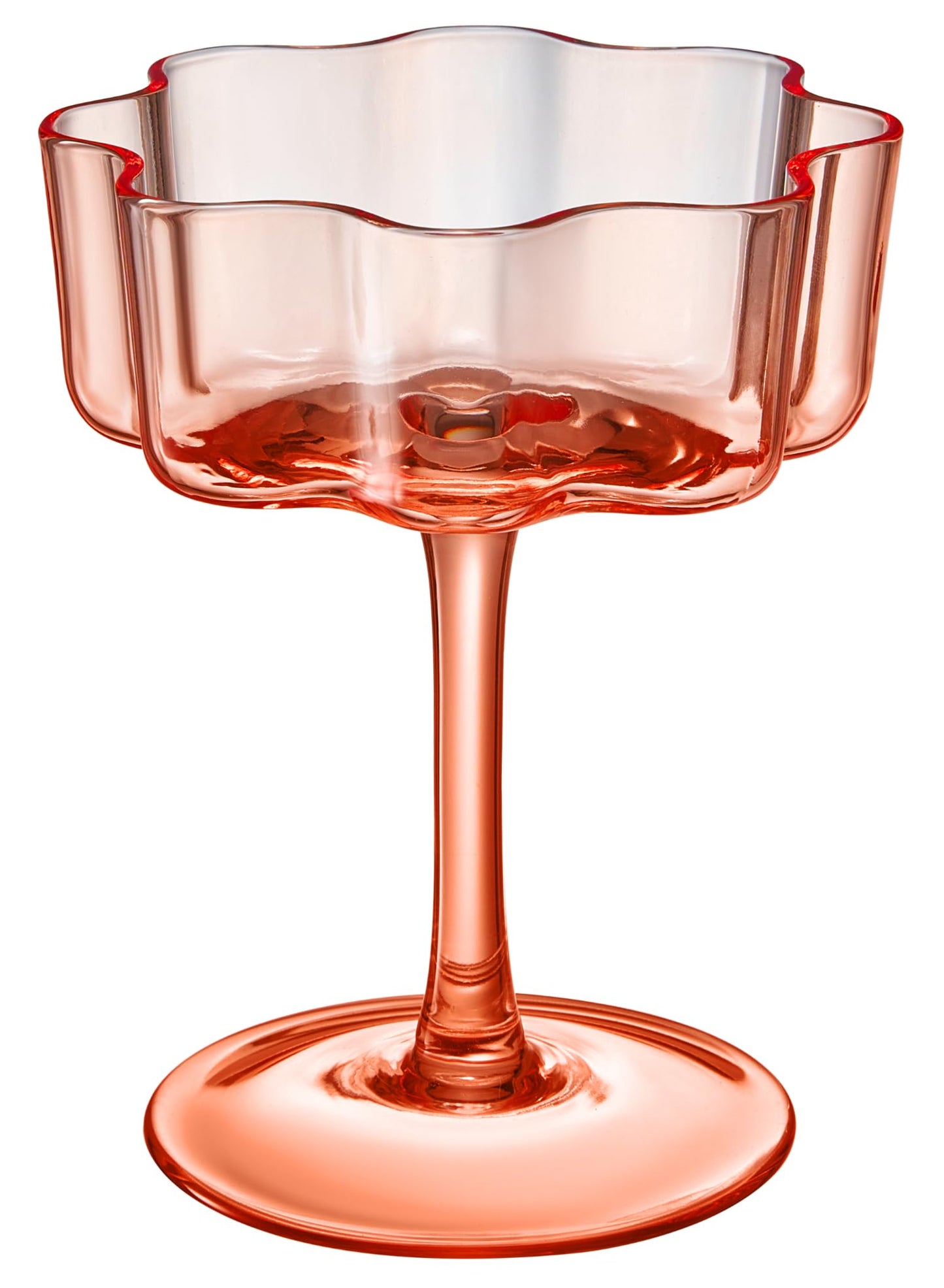 TEEK - Flower Wave Coupe Cocktail Colored Glasses Set | Fall/Holiday HOME DECOR TEEK KS
