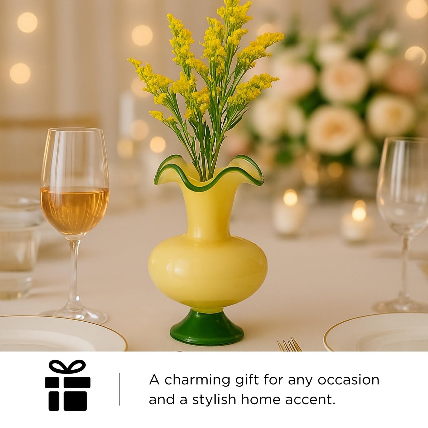 TEEK - Verdant Bloom Hand-Blown Glass Flower Vase Décor - 11" HOME DECOR TEEK KS