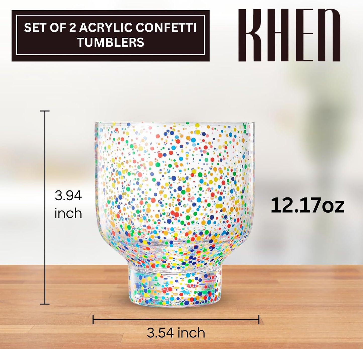 TEEK - Confetti Stemless Tumblers Set HOME DECOR TEEK KS