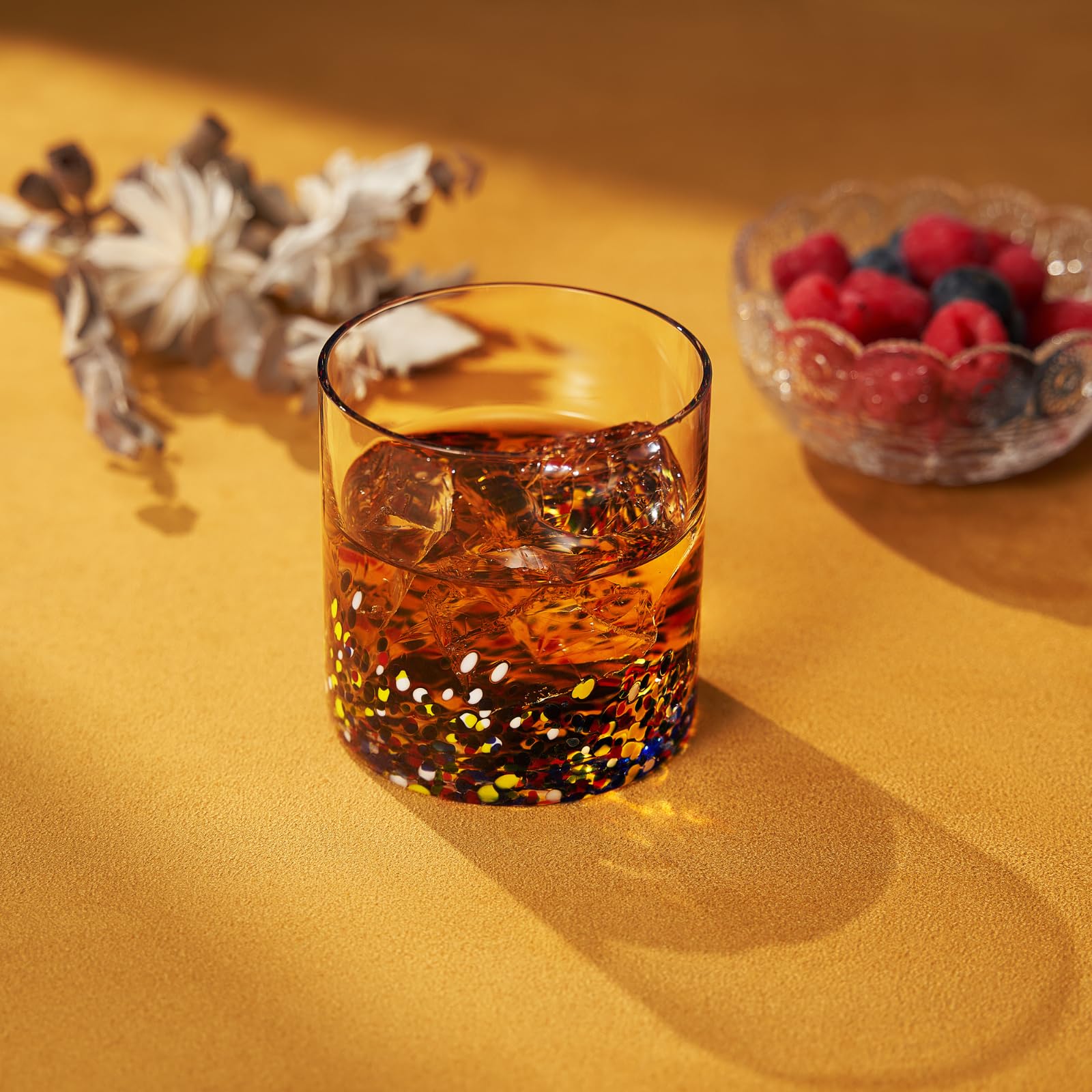 TEEK - The Wine Savant Mexican Glass Hand Blown Glassware - Confetti Rock HOME DECOR TEEK KS