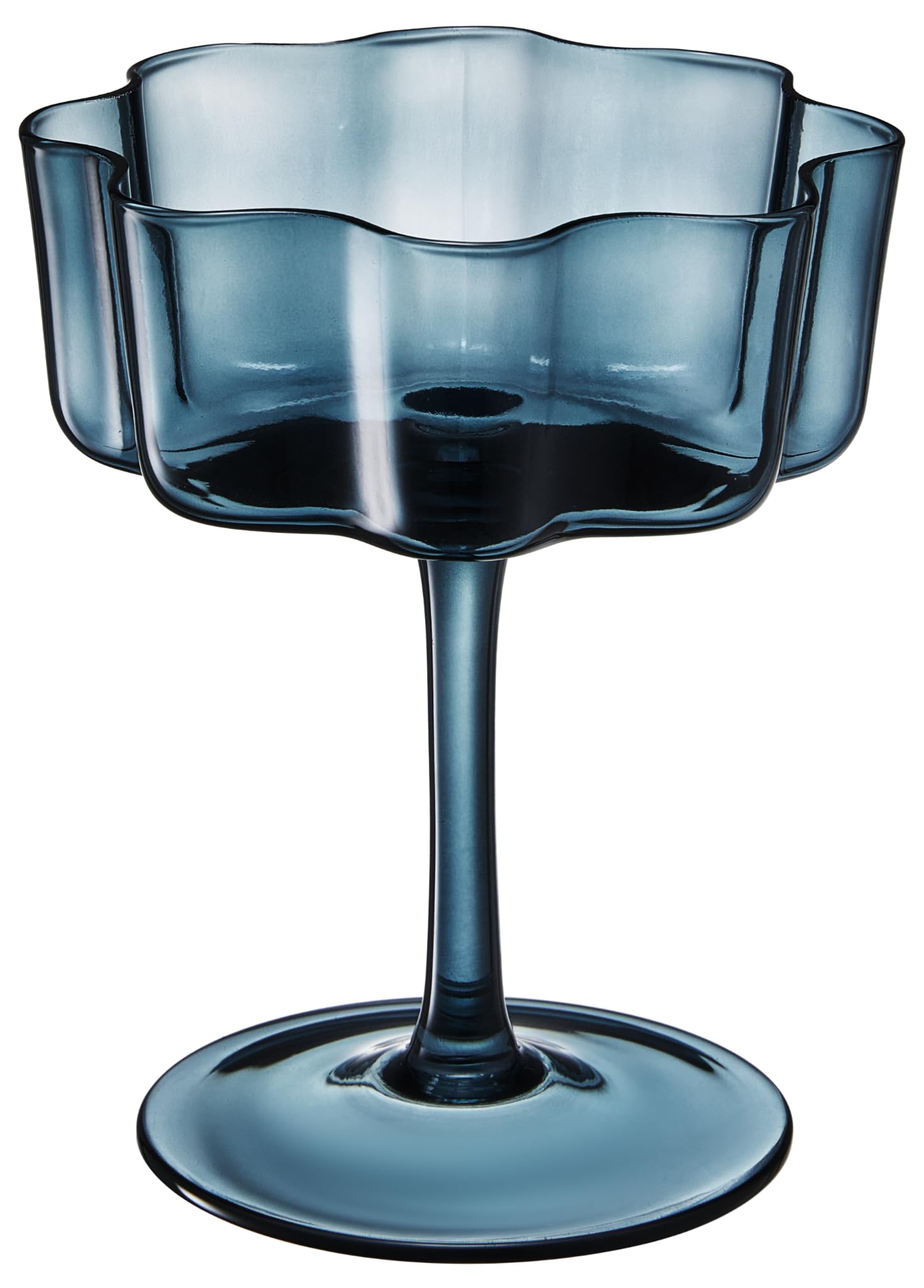 TEEK - Flower Wave Coupe Cocktail Colored Glasses Set | Muted Colors HOME DECOR TEEK KS