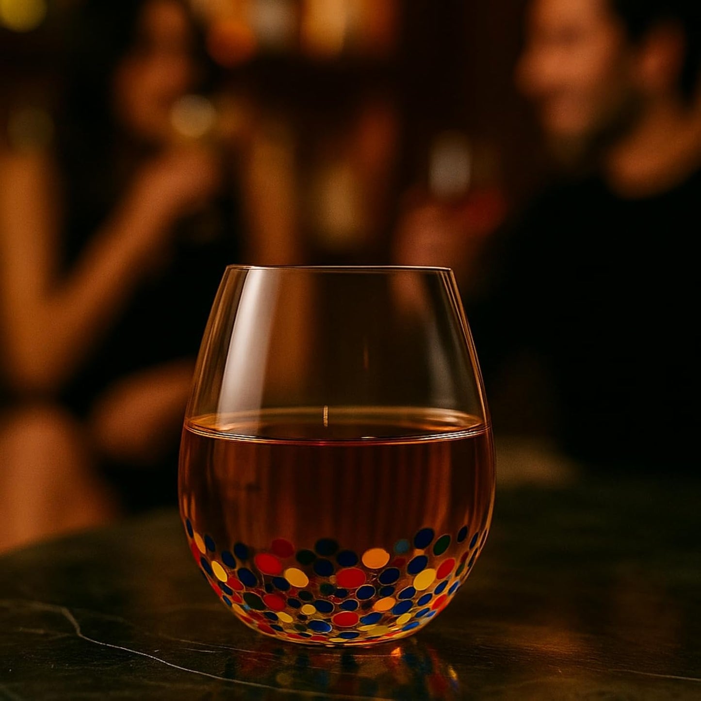 TEEK - The Wine Savant Mexican Wine Hand Blown Confetti Rock Set - Clear HOME DECOR TEEK KS