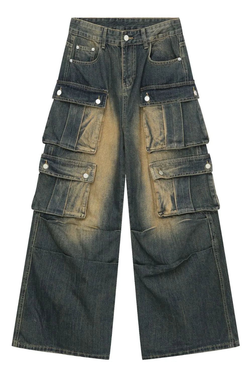 TEEK - Mens Medium Washed Wide Leg Ombre Jeans JEANS TEEK Trend