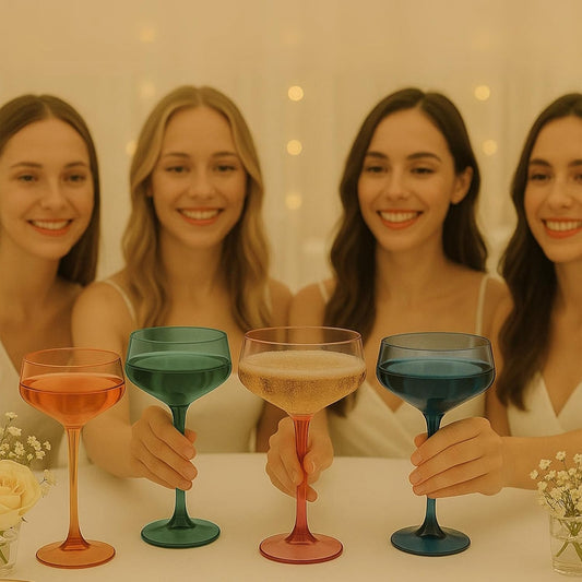 TEEK - Colored Acrylic Coupe Glasses – Set Mutes HOME DECOR TEEK KS