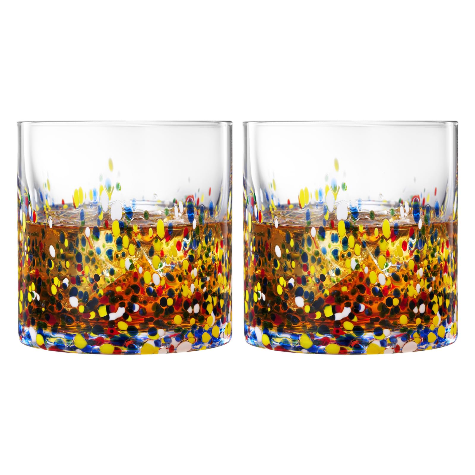 TEEK - The Wine Savant Mexican Glass Hand Blown Glassware - Confetti Rock HOME DECOR TEEK KS