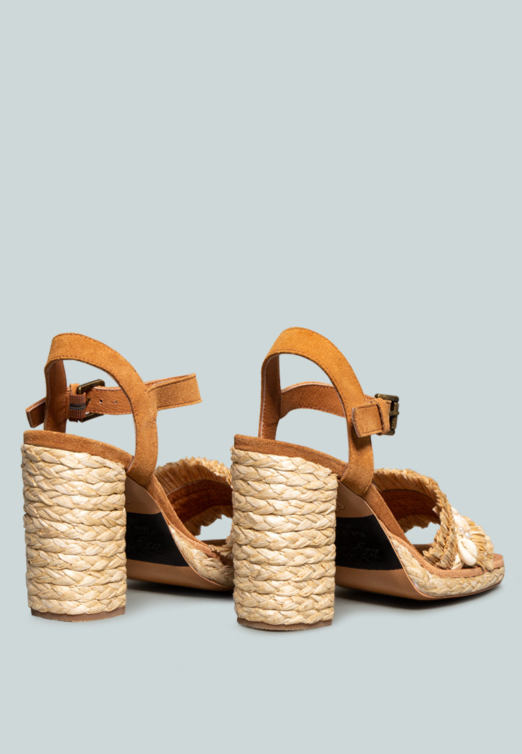 TEEK - Willis Cowrie Raffia Handmade Block Sandals SHOES TEEK M   