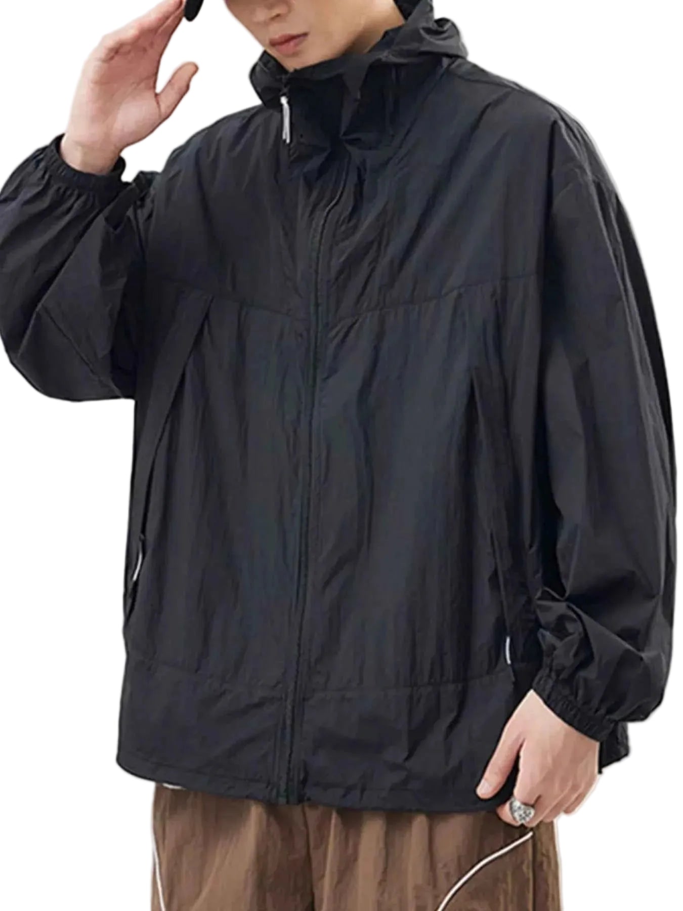 TEEK - Mens Plus Size Lightweight Hooded Windbreaker Jacket JACKET TEEK Trend