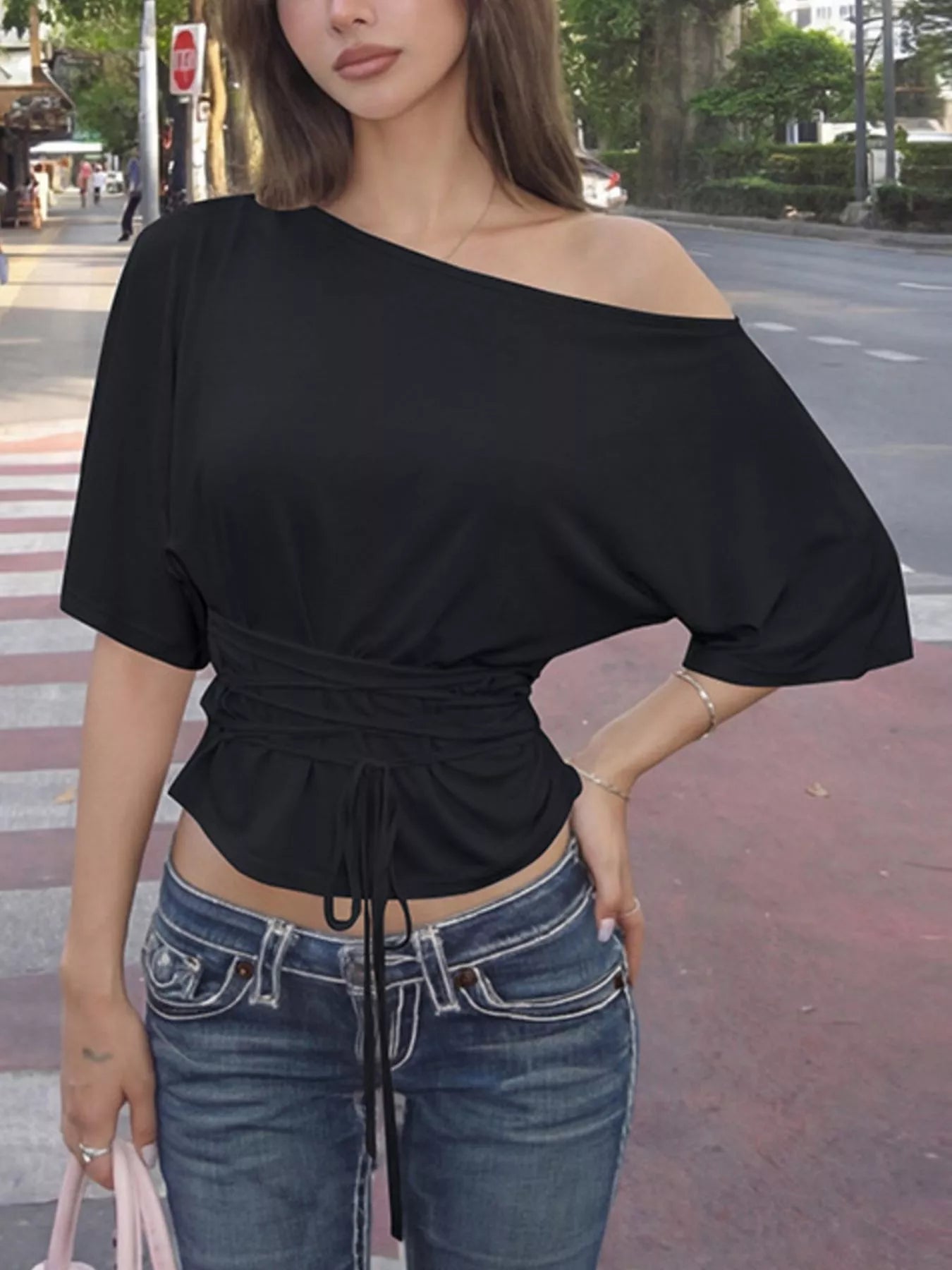 TEEK - Boat Neck Short Sleeve T-Shirt TOPS TEEK Trend
