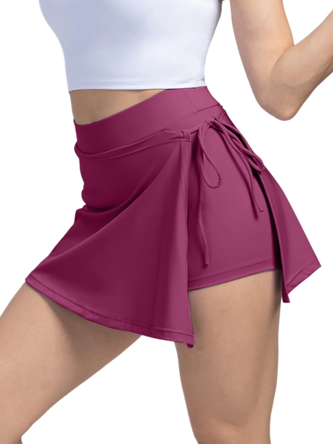 TEEK - High Waist Active Pocketed Skort SKIRT TEEK Trend Deep Purple S 