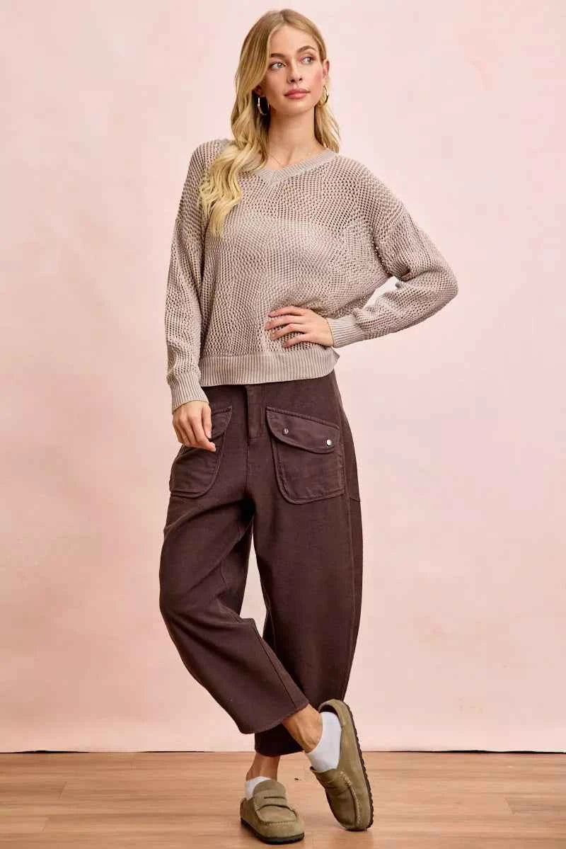 TEEK - Washed Terry Pants with Pockets PANTS TEEK Trend