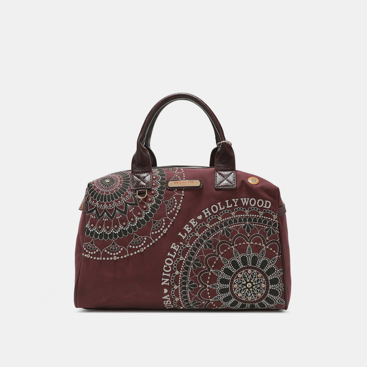 TEEK - NL Rhinestone Boston Bag BAG TEEK Trend Wine  