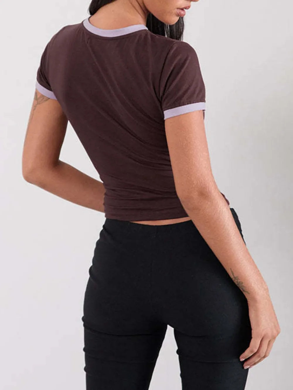 TEEK - Brown Running Is My Cardio Round Neck Short Sleeve T-Shirt TOPS TEEK Trend