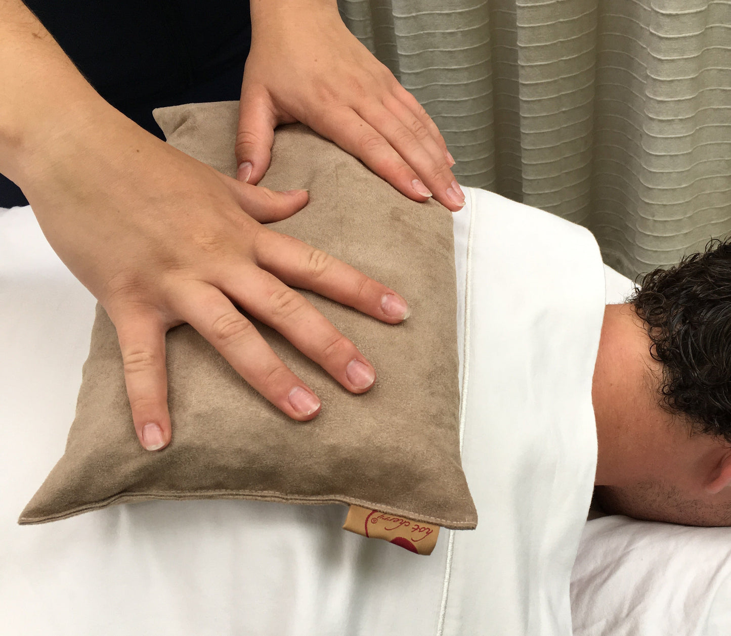 TEEK - Large Rectangle Cherry Stone Pillow in Tan Ultra-Suede PILLOW TEEK HCP