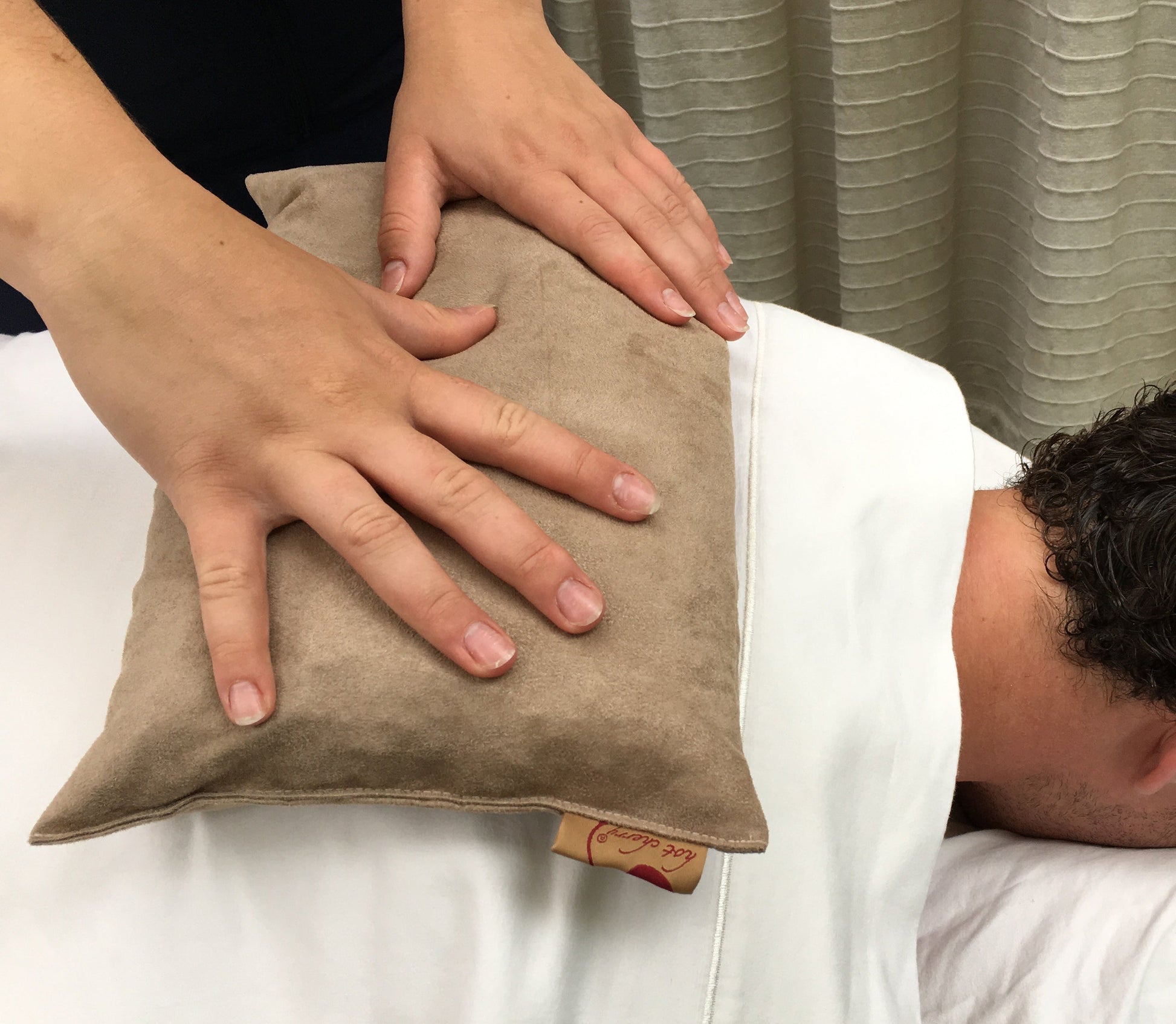 TEEK - Large Rectangle Cherry Stone Pillow in Tan Ultra-Suede PILLOW TEEK HCP