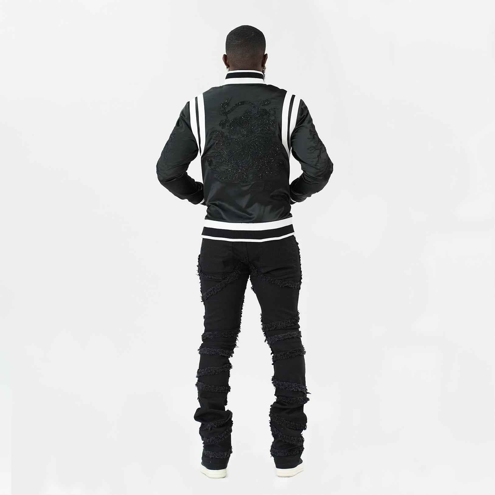 TEEK - F1025 Lotus Reversible Souvenir Jacket - Black/Red JACKET Mj