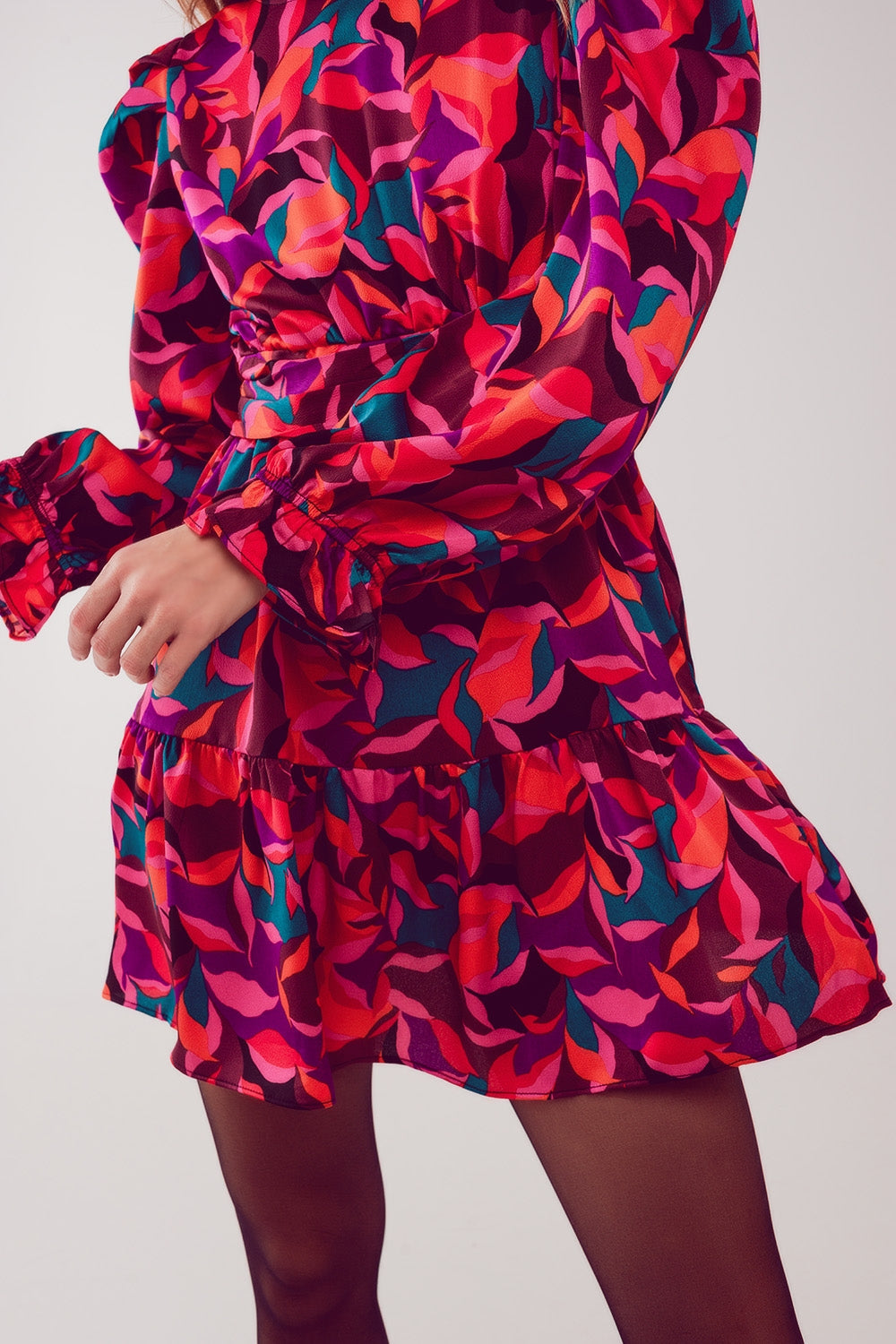 TEEK - Fuchsia Puff Sleeve Dress DRESS TEEK M   