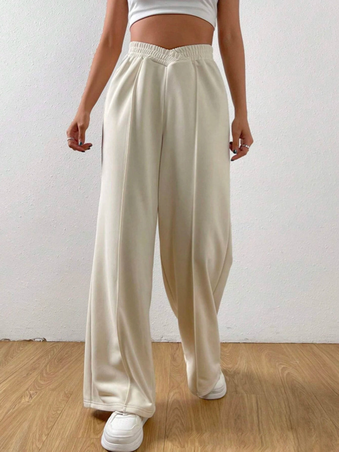 TEEK - Elastic Waist Wide Leg Pants PANTS TEEK Trend