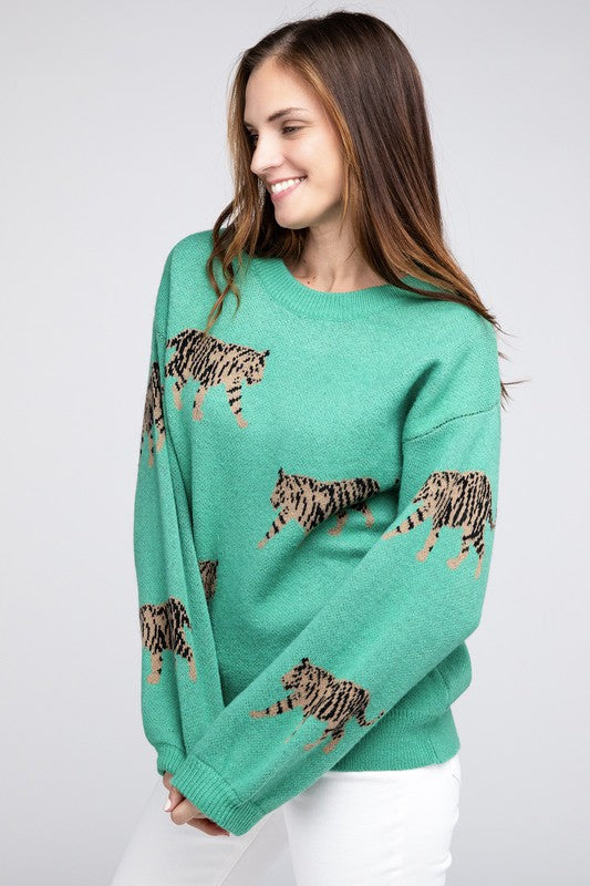 TEEK - Tiger Pattern Sweater SWEATER TEEK FG JADE XL 