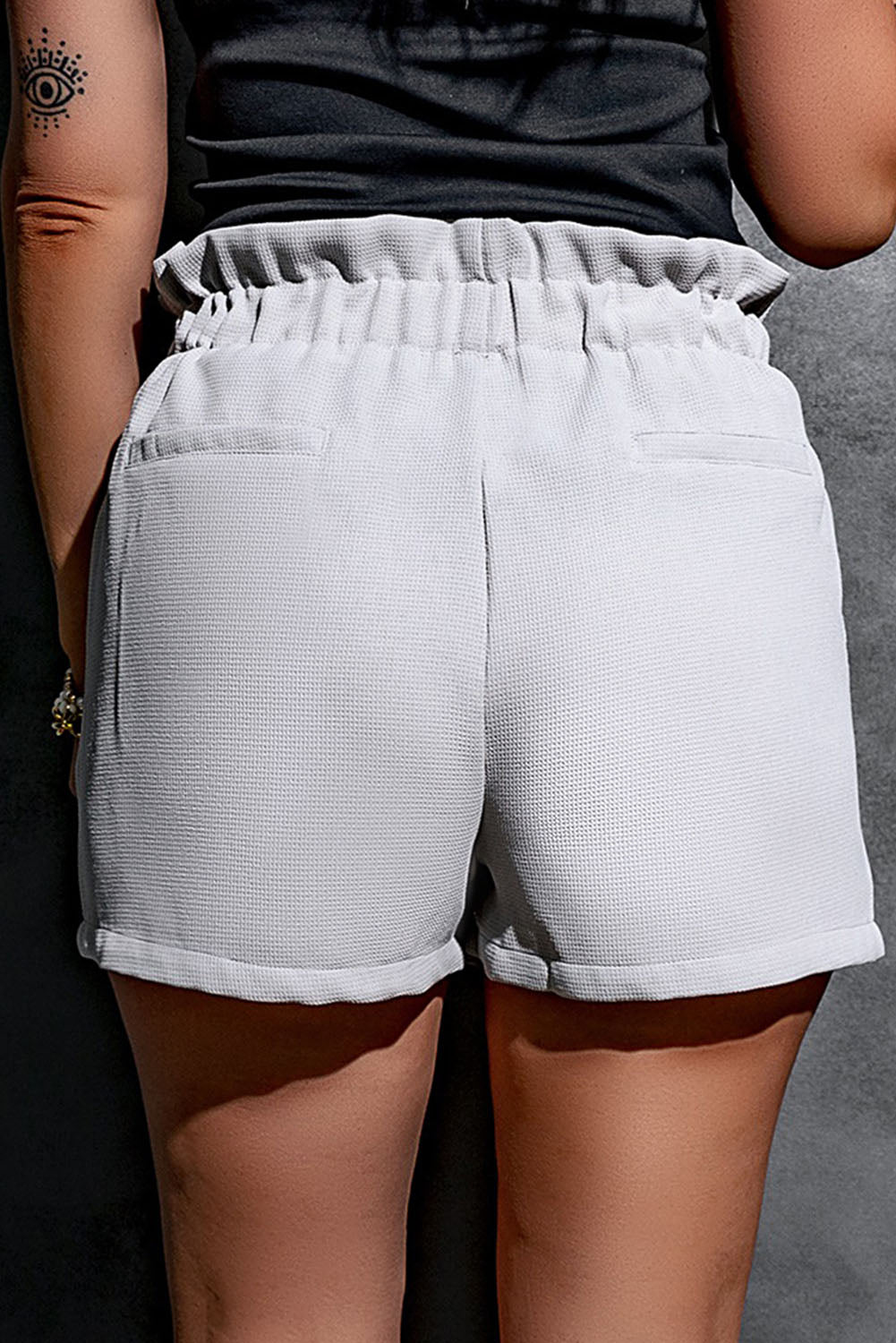 TEEK - Light Grey Paperbag Pocketed Shorts SHORTS TEEK Trend   