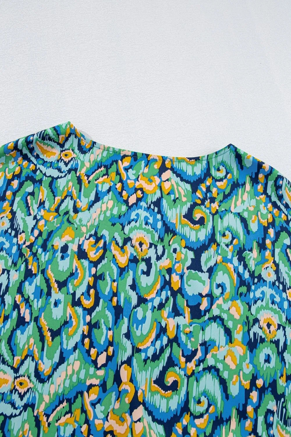 TEEK - Abstract Print V-Neck Half Sleeve Loose Fit Blouse TOPS TEEK Trend