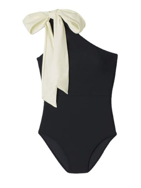TEEK - Black One Shoulder Big Tie Swimsuit SWIMWEAR TEEK W M  