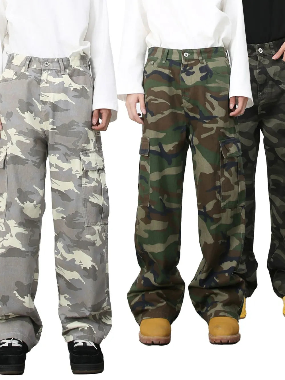 TEEK - Mens Camouflage Pocketed Jeans PANTS TEEK Trend