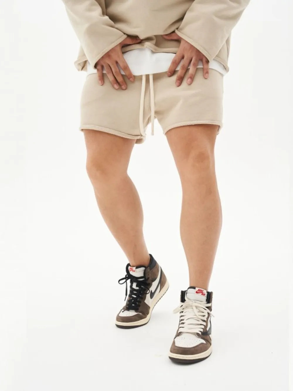 TEEK - Mens Plus Size Drawstring Shorts SHORTS TEEK Trend Khaki M
