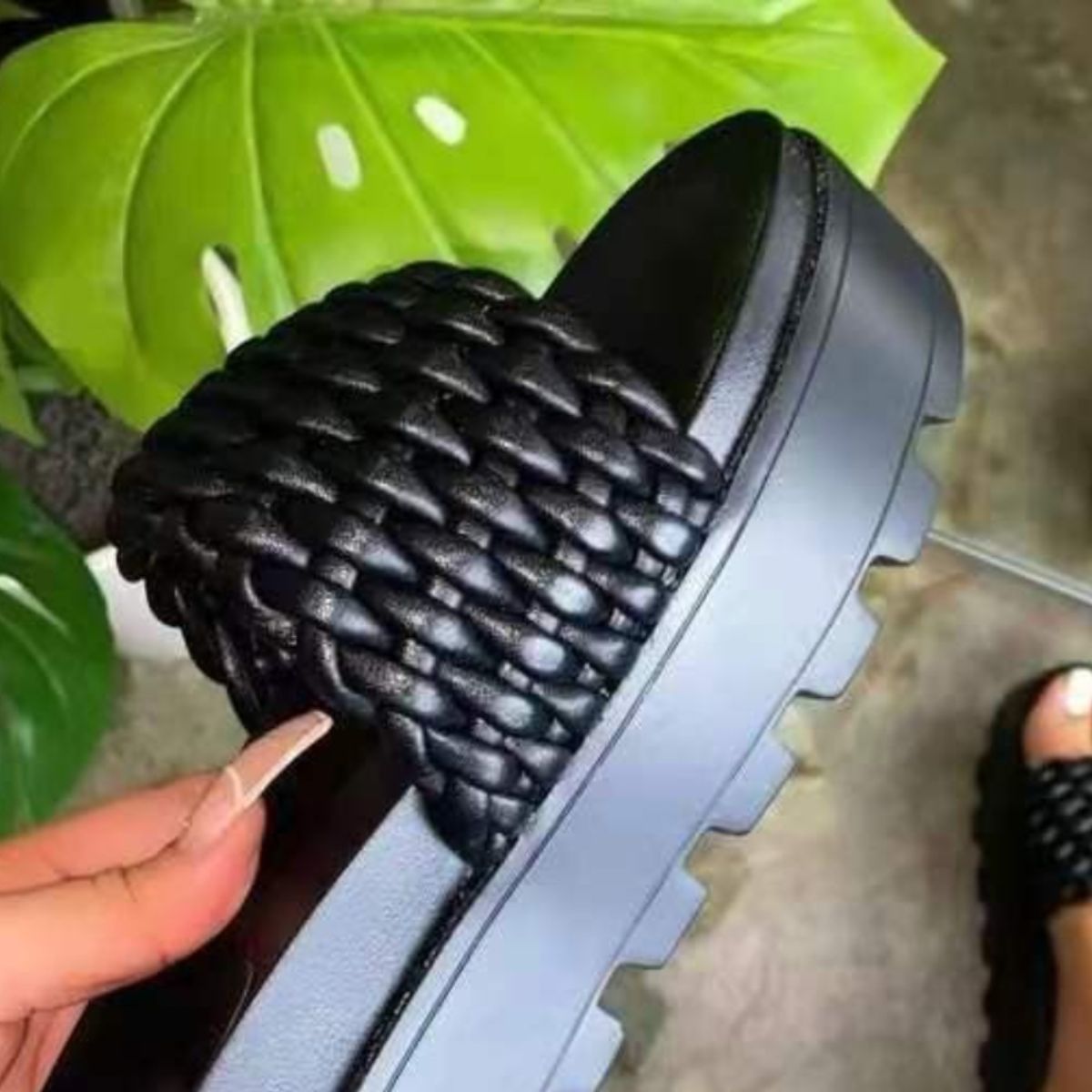 TEEK - Open Toe Weaved Platform Sandals SHOES TEEK Trend   