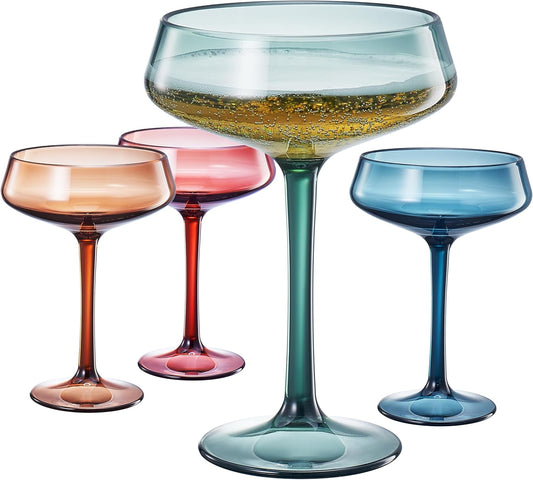 TEEK - Colored Acrylic Coupe Glasses – Set Mutes HOME DECOR TEEK KS