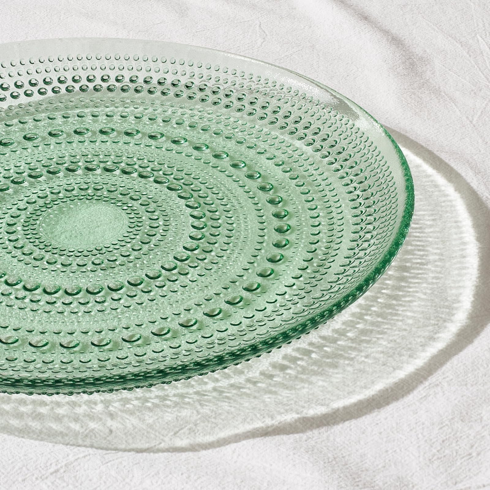 TEEK - Glass Hobnail Dinner or Charger Plates Set | Green HOME DECOR TEEK KS