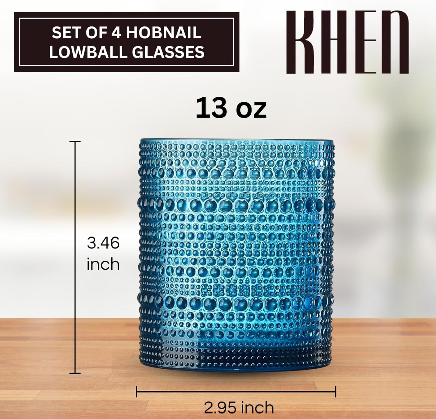 TEEK - Retro-Inspired Hobnail Acrylic Lowball Glasses Set HOME DECOR TEEK KS