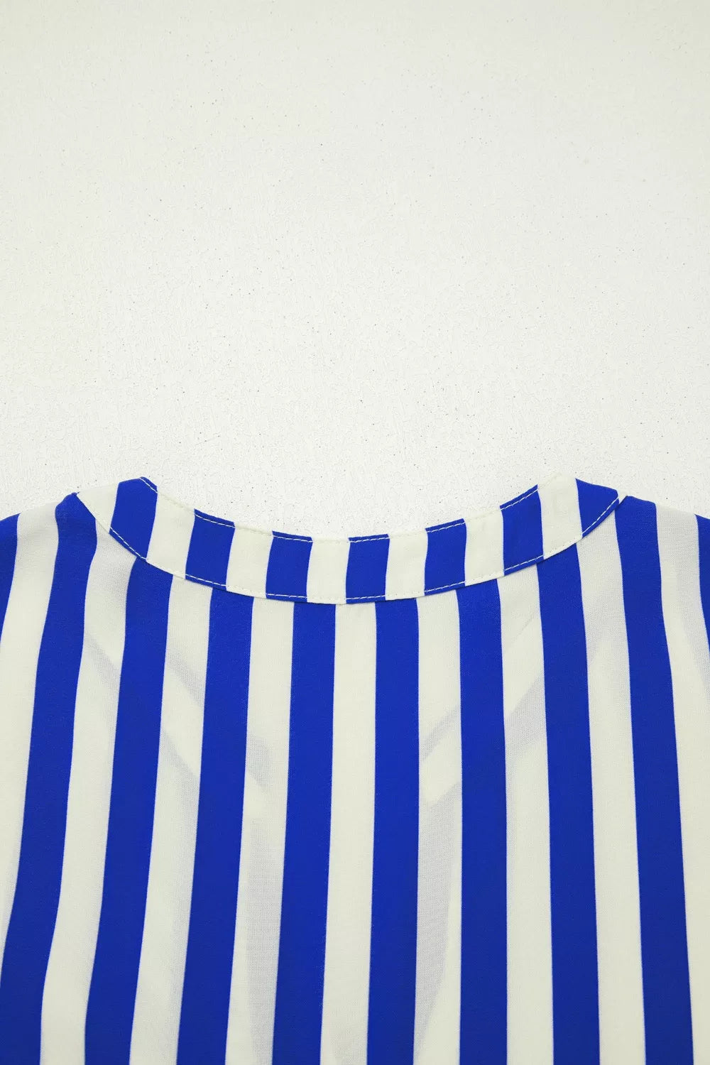 Stripe Balloon Sleeve Loose Button Up Shirt Trendsi