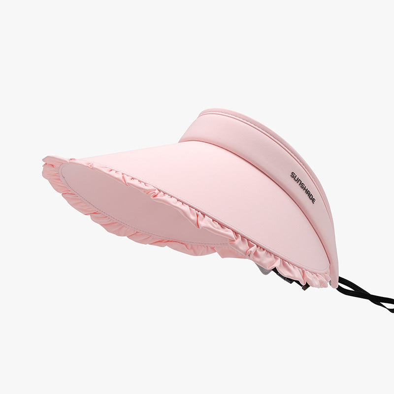 TEEK - Frill Adjustable Ice Silk Sun Hat HAT TEEK Trend Blush Pink One Size 