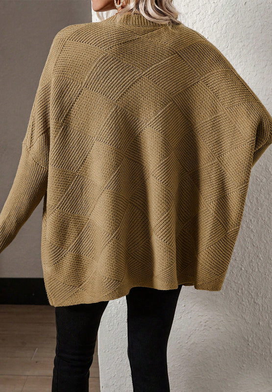 TEEK - Camel V-Neck Batwing Sleeve Sweater TOPS TEEK Trend