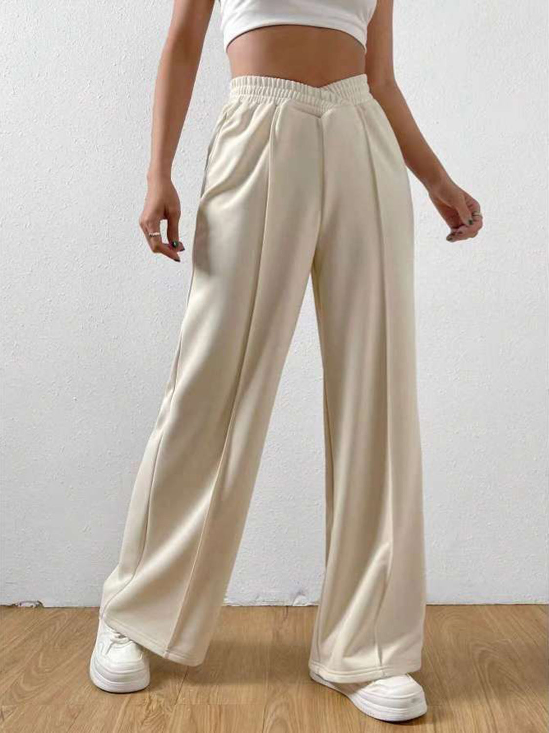 TEEK - Elastic Waist Wide Leg Pants PANTS TEEK Trend