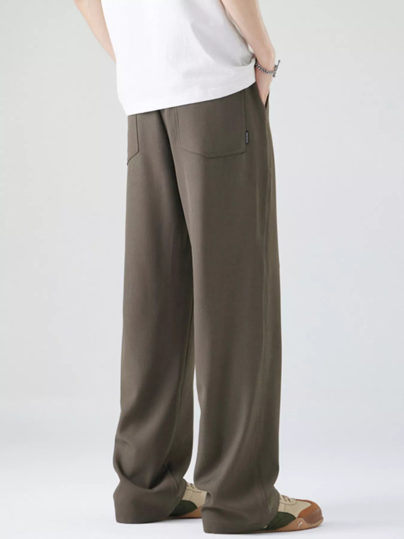 Men's Full Size Casual Loose Fit Drawstring Pants Plus Size Trendsi
