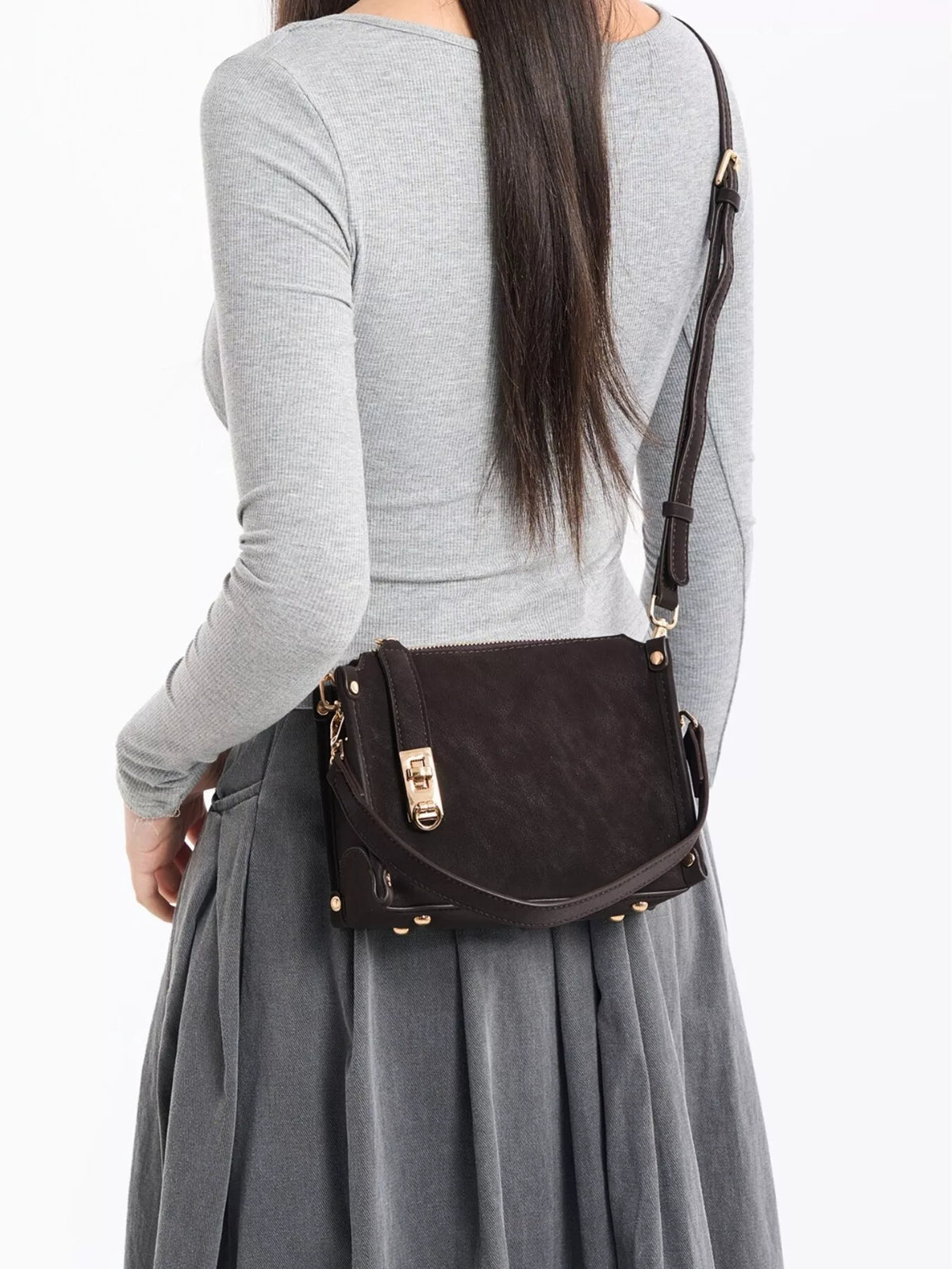 TEEK - PU Leather Crossbody Bag with Adjustable Strap BAG TEEK Trend