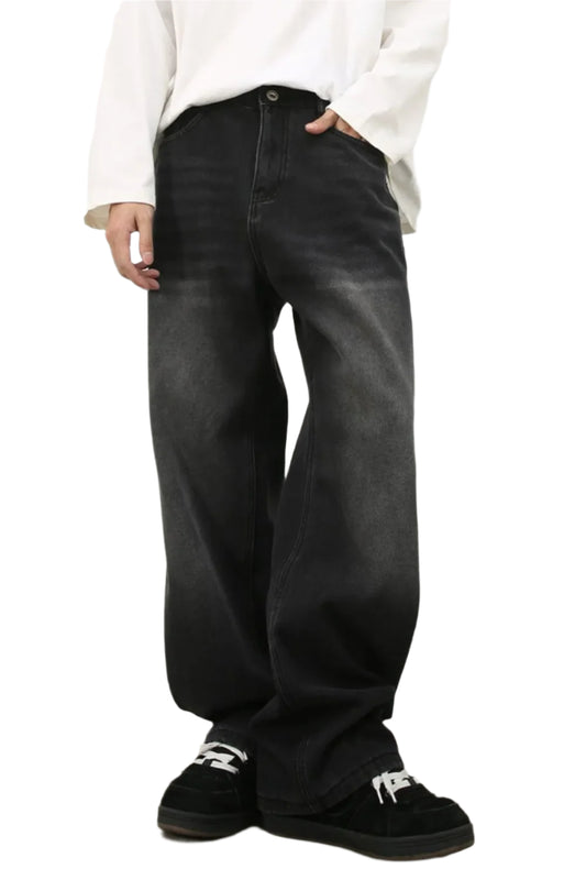 TEEK - Mens Wide Leg Jeans JEANS TEEK Trend Dark M