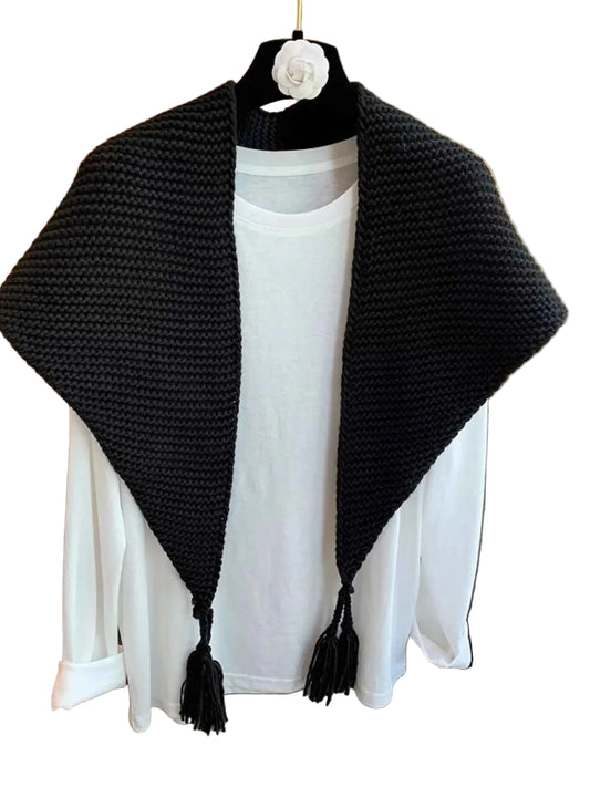 Chunky Knit Tassel Scarf